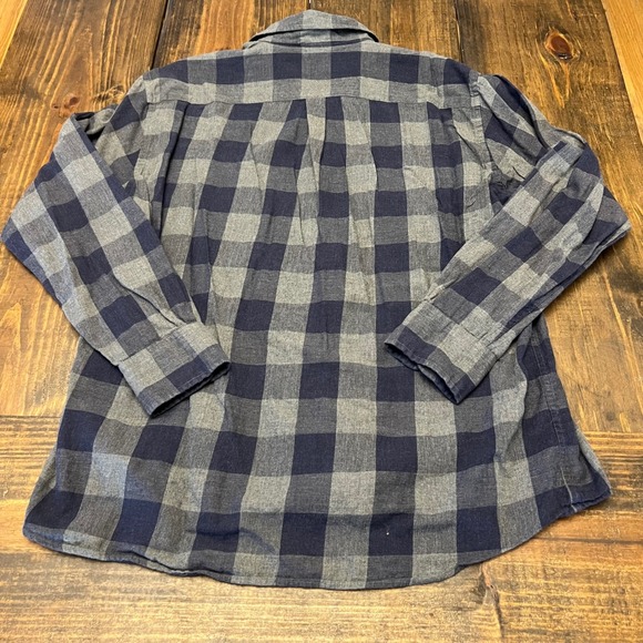 Peter Millar Plaid Button Down flannel Shirt Men XL Blue Gray Long Sleeve Cotton - Picture 8 of 8